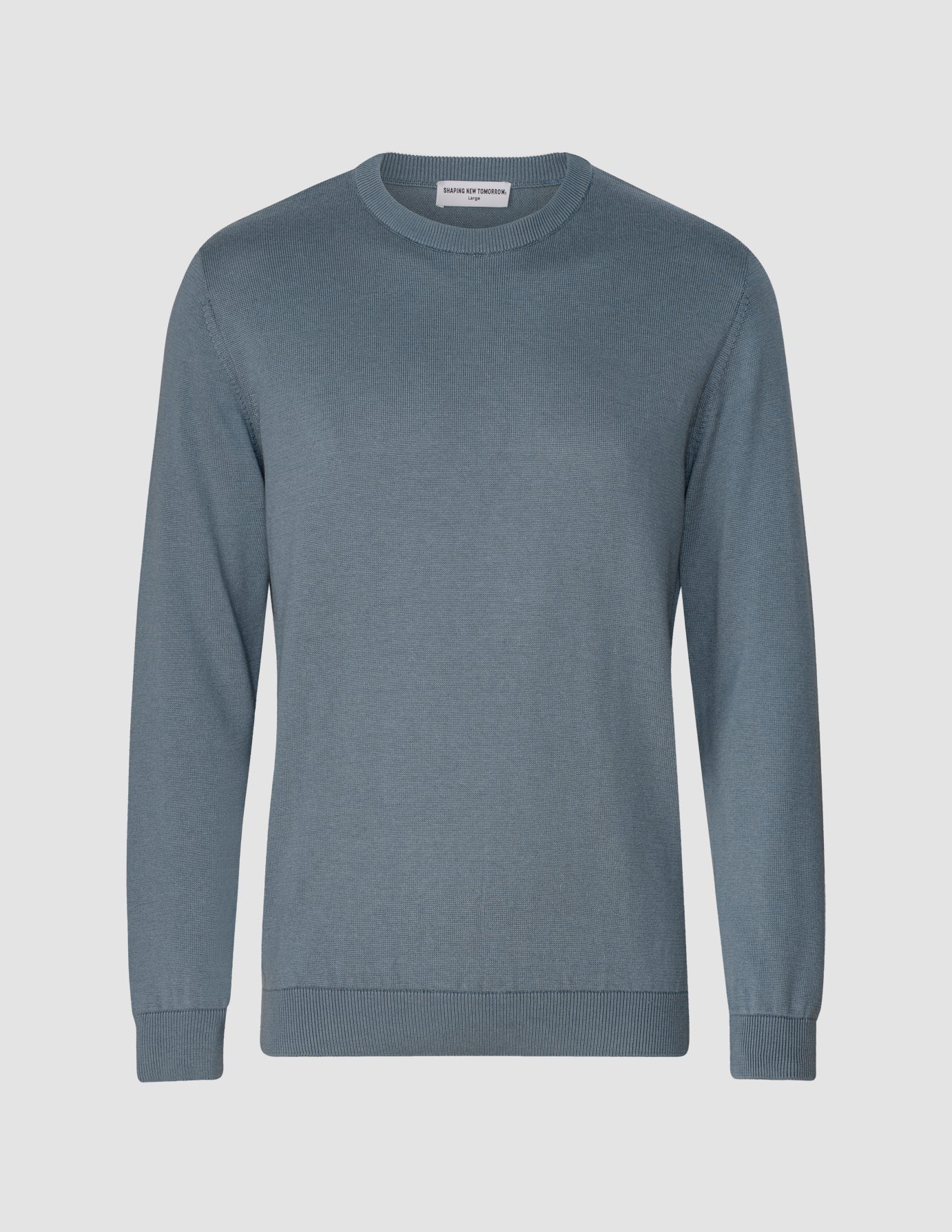 Fine Knit Crewneck Blue Mirage