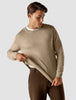 Fine Knit Crewneck Khaki Molinaire