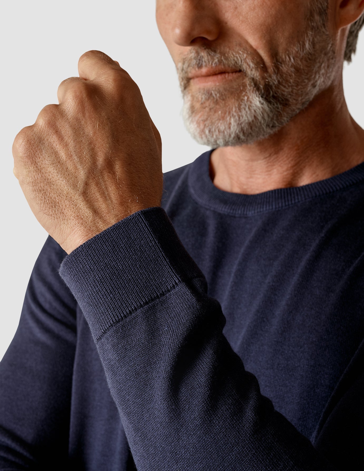 Fine Knit Crewneck Navy