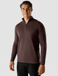 Fine Knit Half Zip Espresso