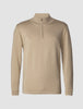 Fine Knit Half Zip Khaki Molinaire