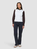 Women's Fine Knit Rib Vest Off White