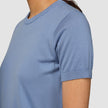 Fine Knit T-shirt Serenity Blue