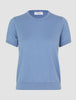 Fine Knit T-shirt Serenity Blue