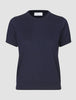 Fine Knit T-shirt Navy