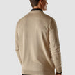 Fine Knit V-neck Khaki Molinaire