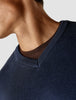 Fine Knit V-neck Navy