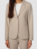 Essential Fitted Blazer Island Sand Pinstriped