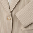 Essential Fitted Blazer Island Sand Pinstriped