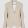 Essential Fitted Blazer Island Sand Pinstriped