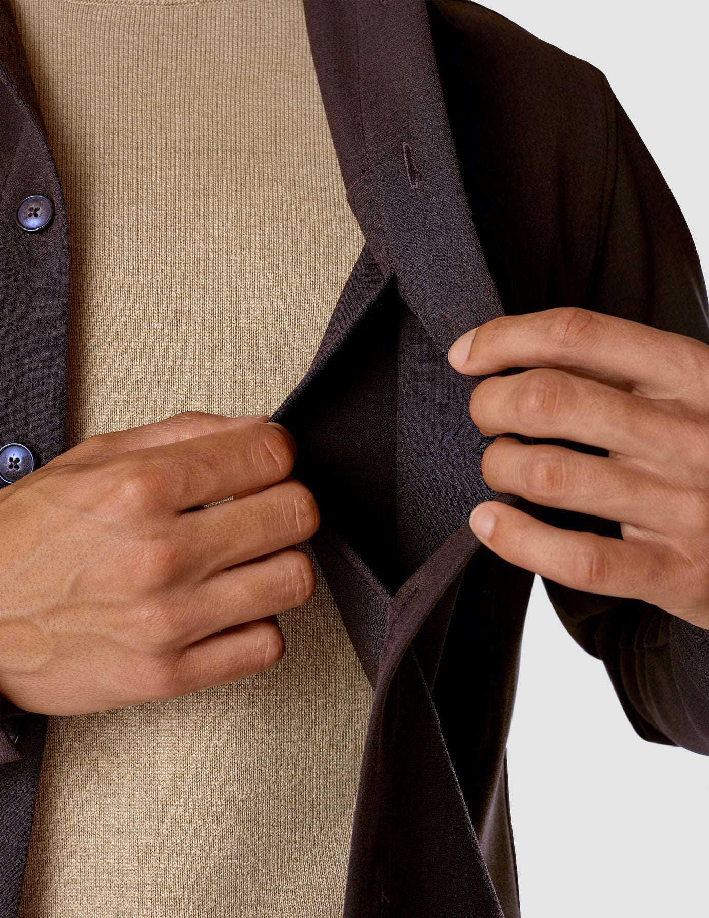 Heavy Edition Minimalist Overshirt Espresso Melange