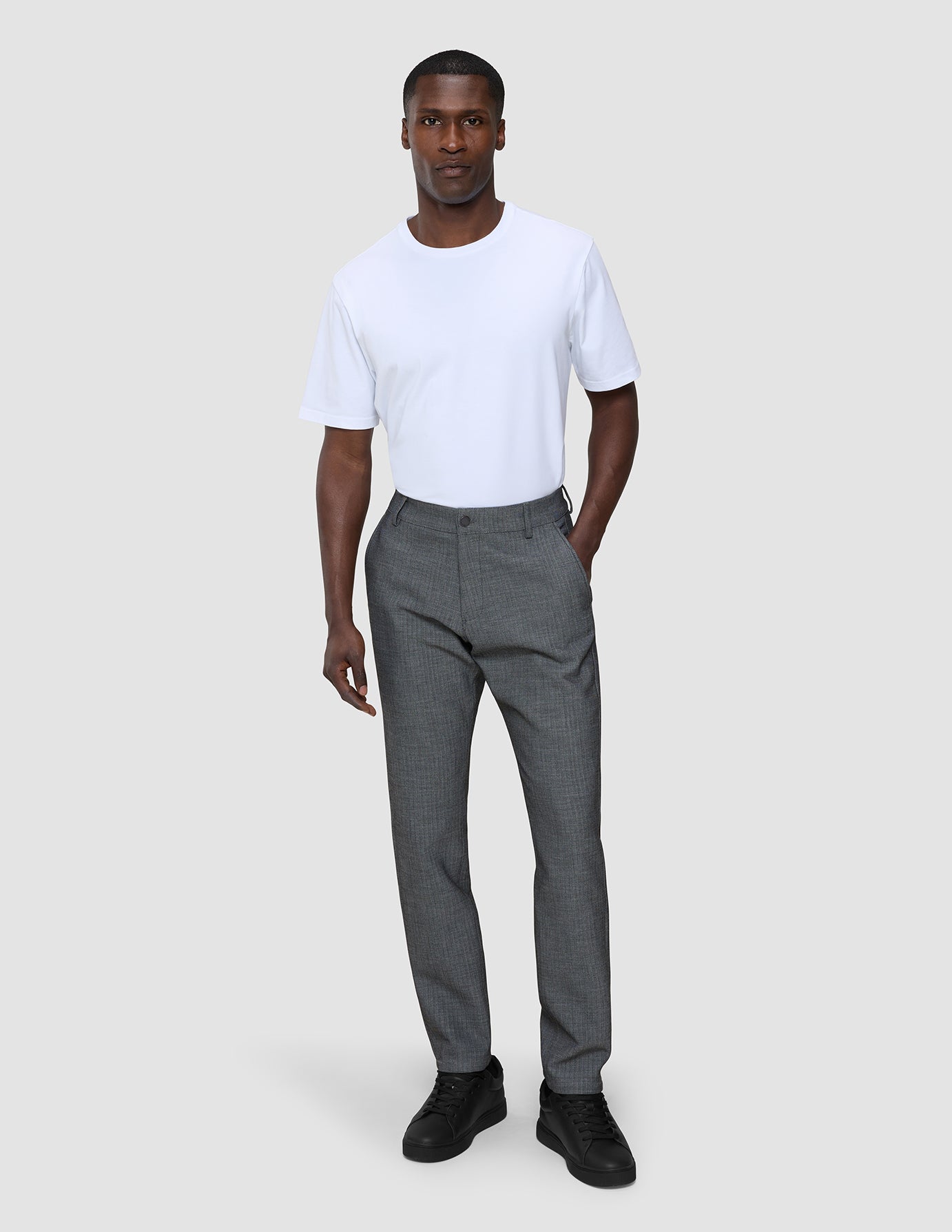 Heavy Edition Pants Slim Grey Herringbone 2.0