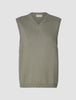 Heavy Knit Vest Stone Green