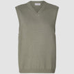 Heavy Knit Vest Stone Green