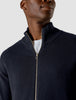 Heavy Knit Full Zip Dark Navy