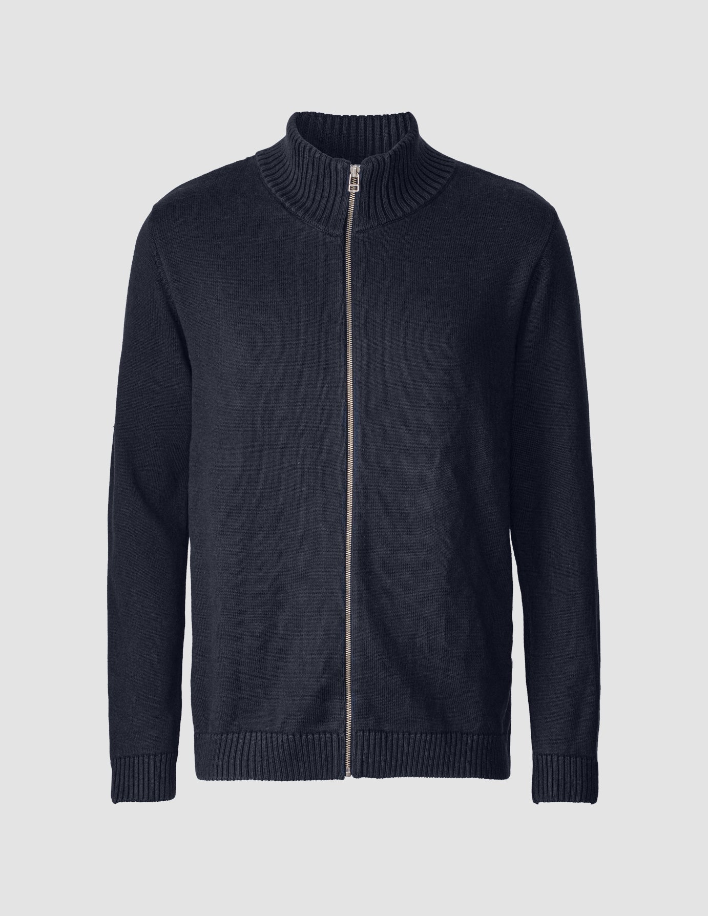 Heavy Knit Full Zip Dark Navy