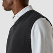 Heavy Knit Vest Black