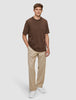 Heavy Box Fit T-shirt Saddle Brown