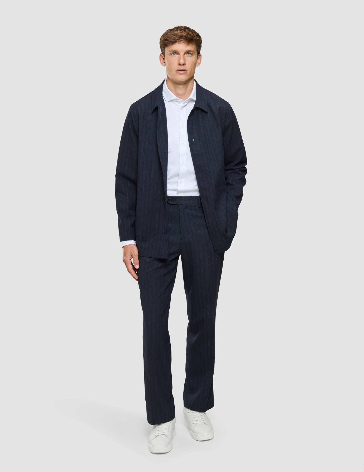 Heritage Pants Relaxed Fit Dark Navy Pinstripe