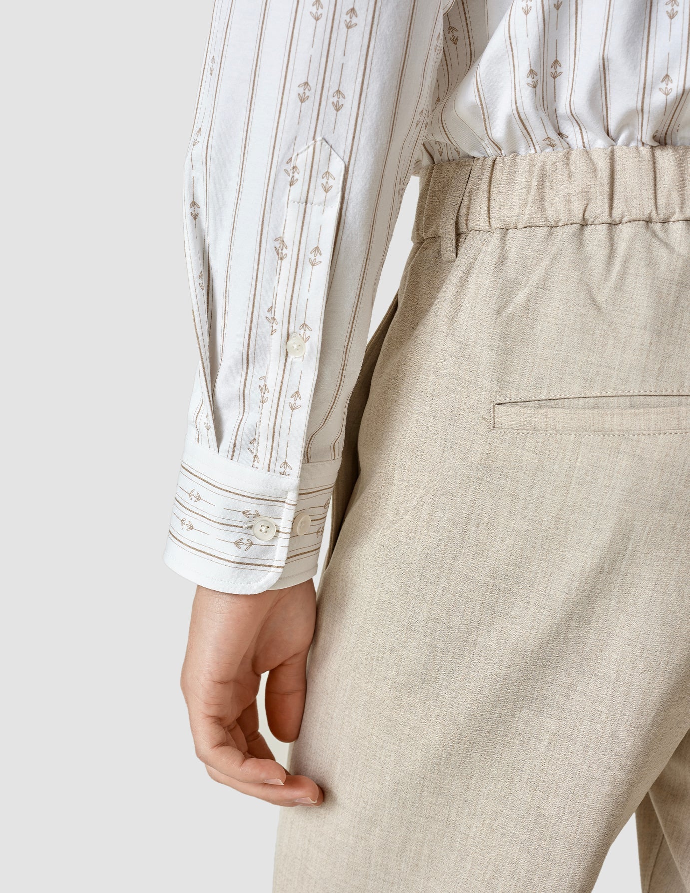 Lightweight Classic Shirt Earth Stripe Slim