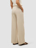 Linen Set Sandy Beige Short Sleeved Shirt & Relaxed Pants
