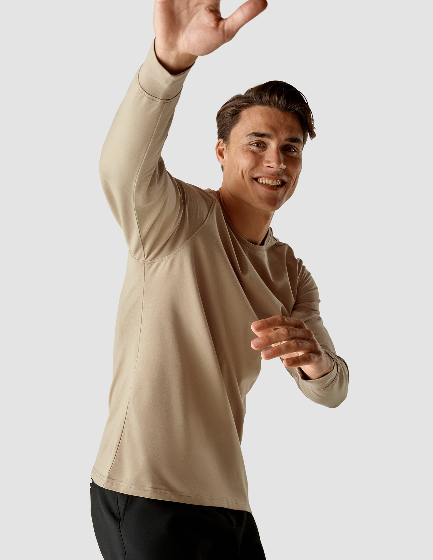 Supima Long-Sleeved T-Shirt Khaki