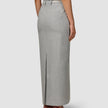 Essential Maxi Skirt Light Grey Pinstriped