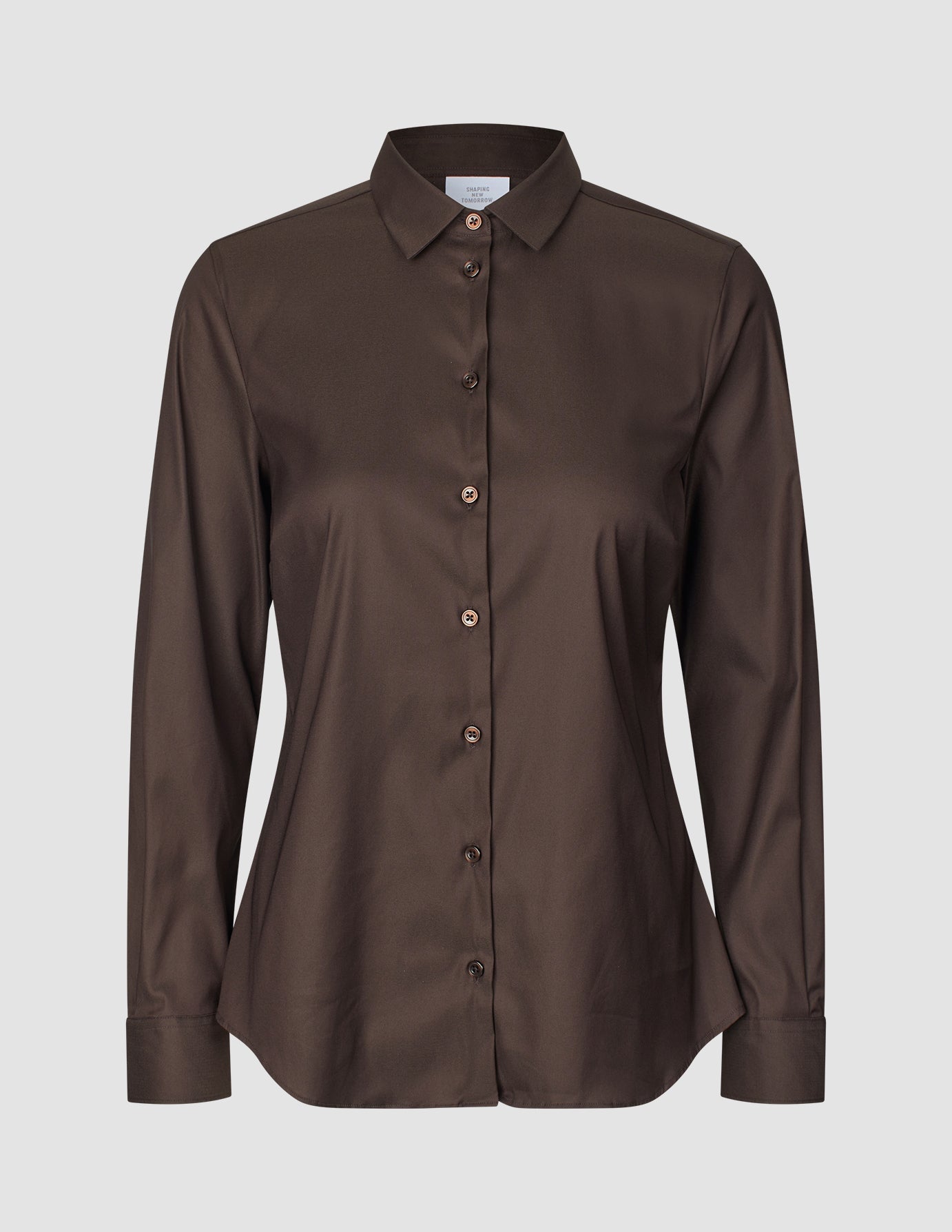 Women's Oxford Shirt Espresso Slim