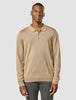 Premium Merino Long Sleeve Polo Sahara