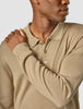 Premium Merino Long Sleeve Polo Sahara