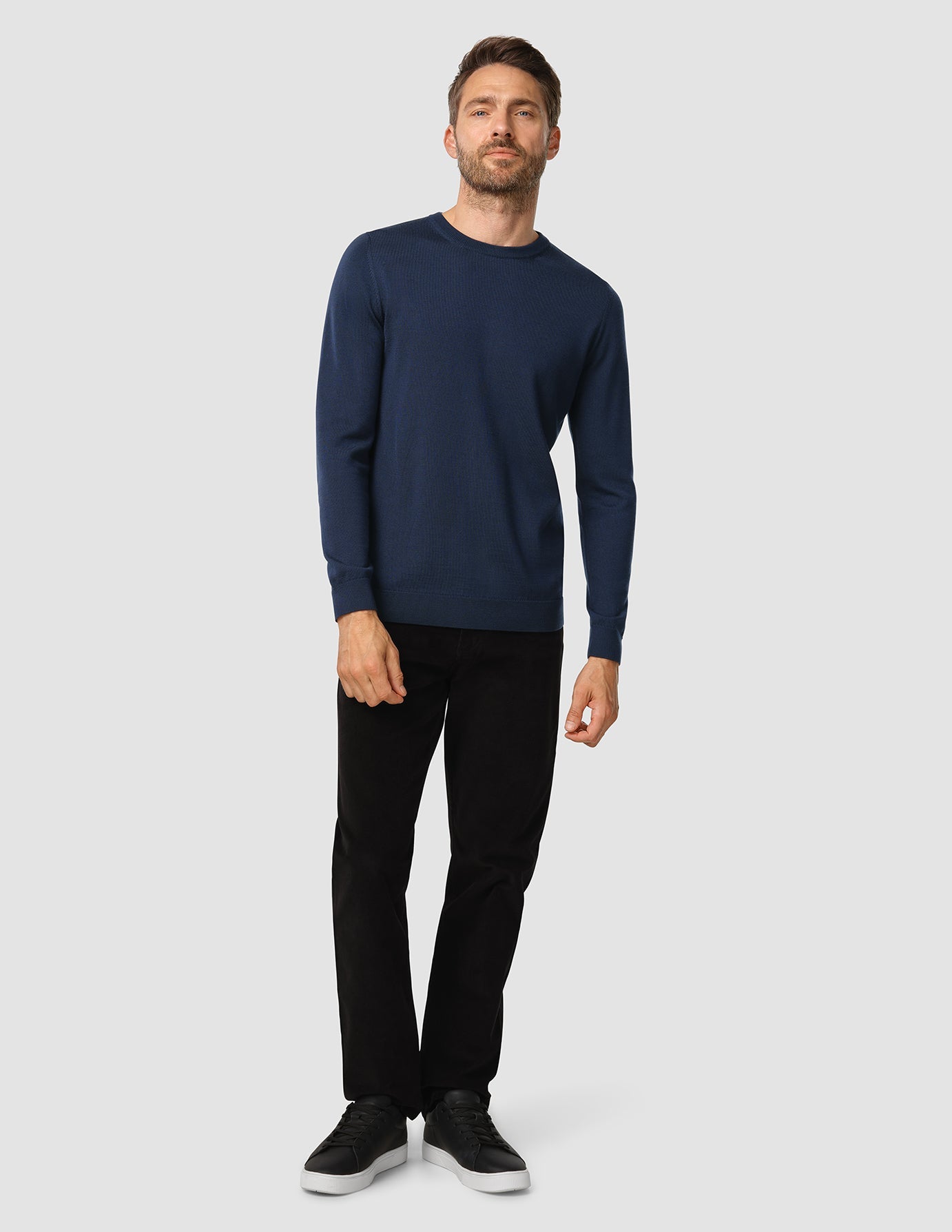 Premium Merino Crewneck Navy