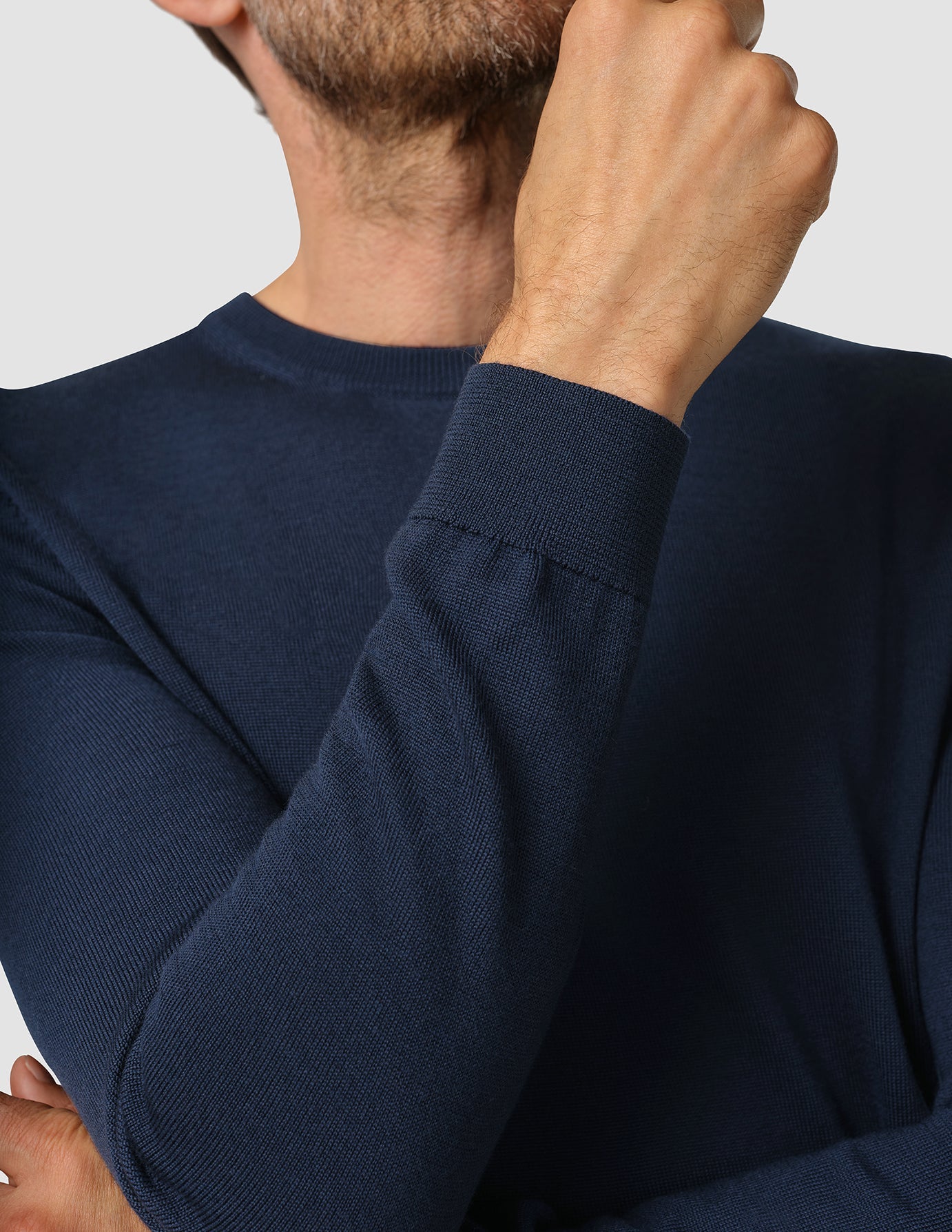 Premium Merino Crewneck Navy