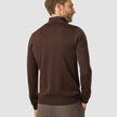 Premium Merino Half Zip Espresso