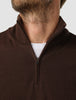 Premium Merino Half Zip Espresso