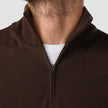 Premium Merino Half Zip Espresso