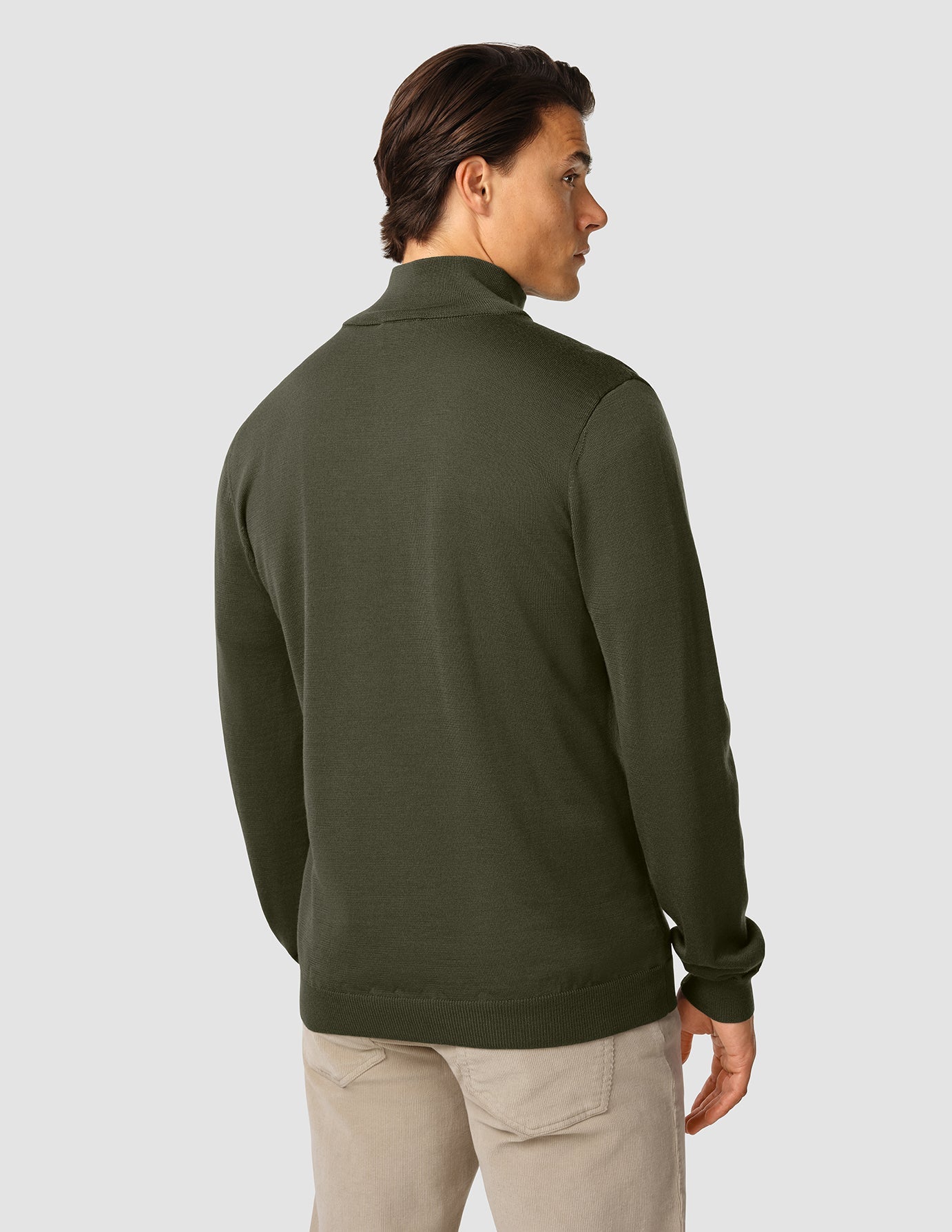 Premium Merino Half Zip Nightfall Green