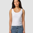 Rib Tank Top White