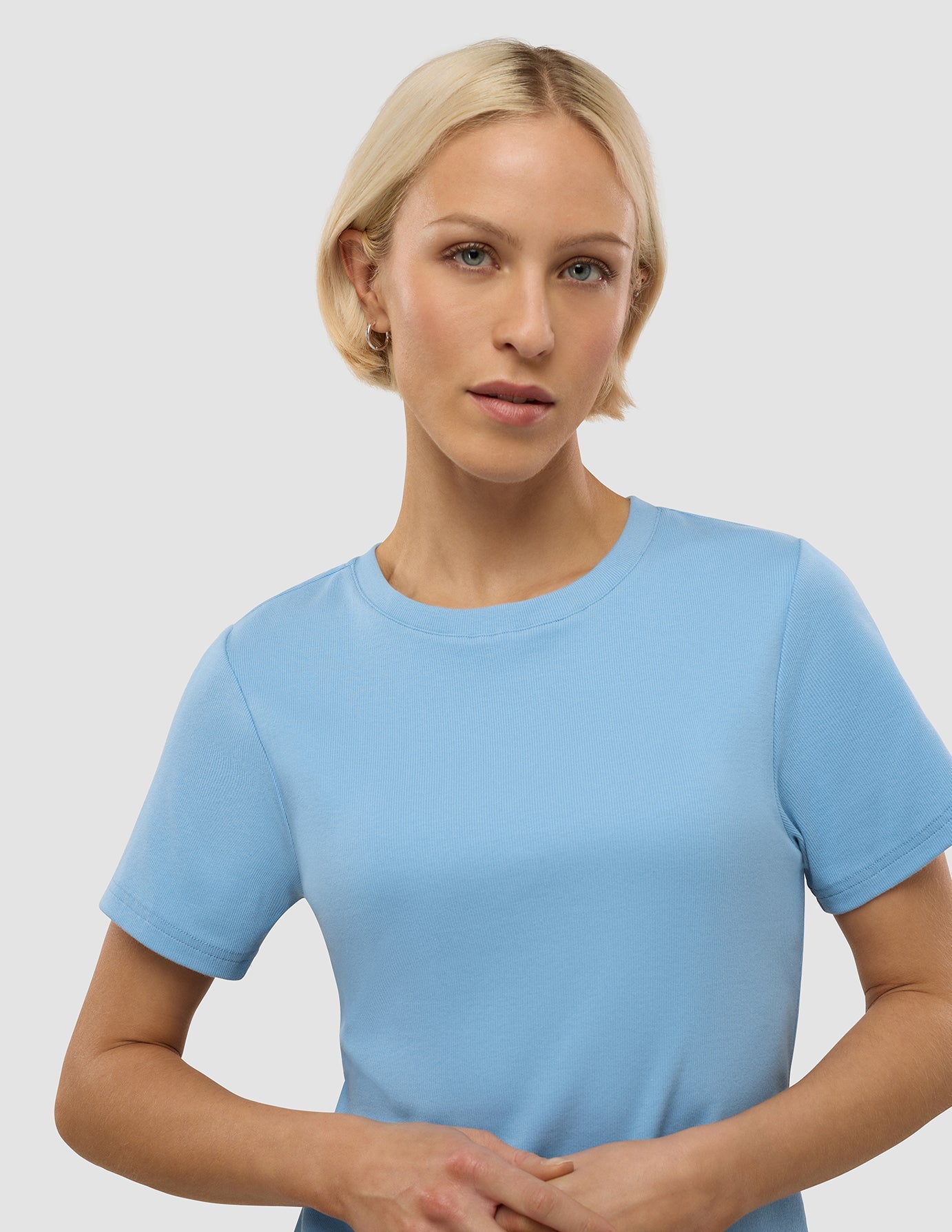 Women's Rib T-Shirt Blissful Blue