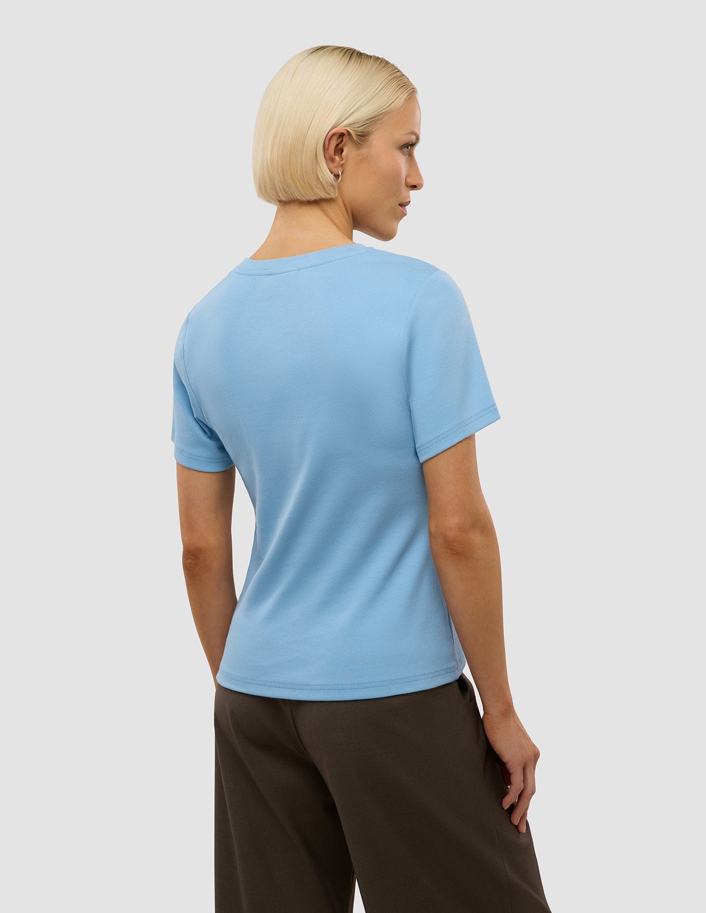 Women's Rib T-Shirt Blissful Blue