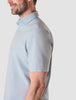 Short-Sleeved Tech Linen Shirt Sea Blue