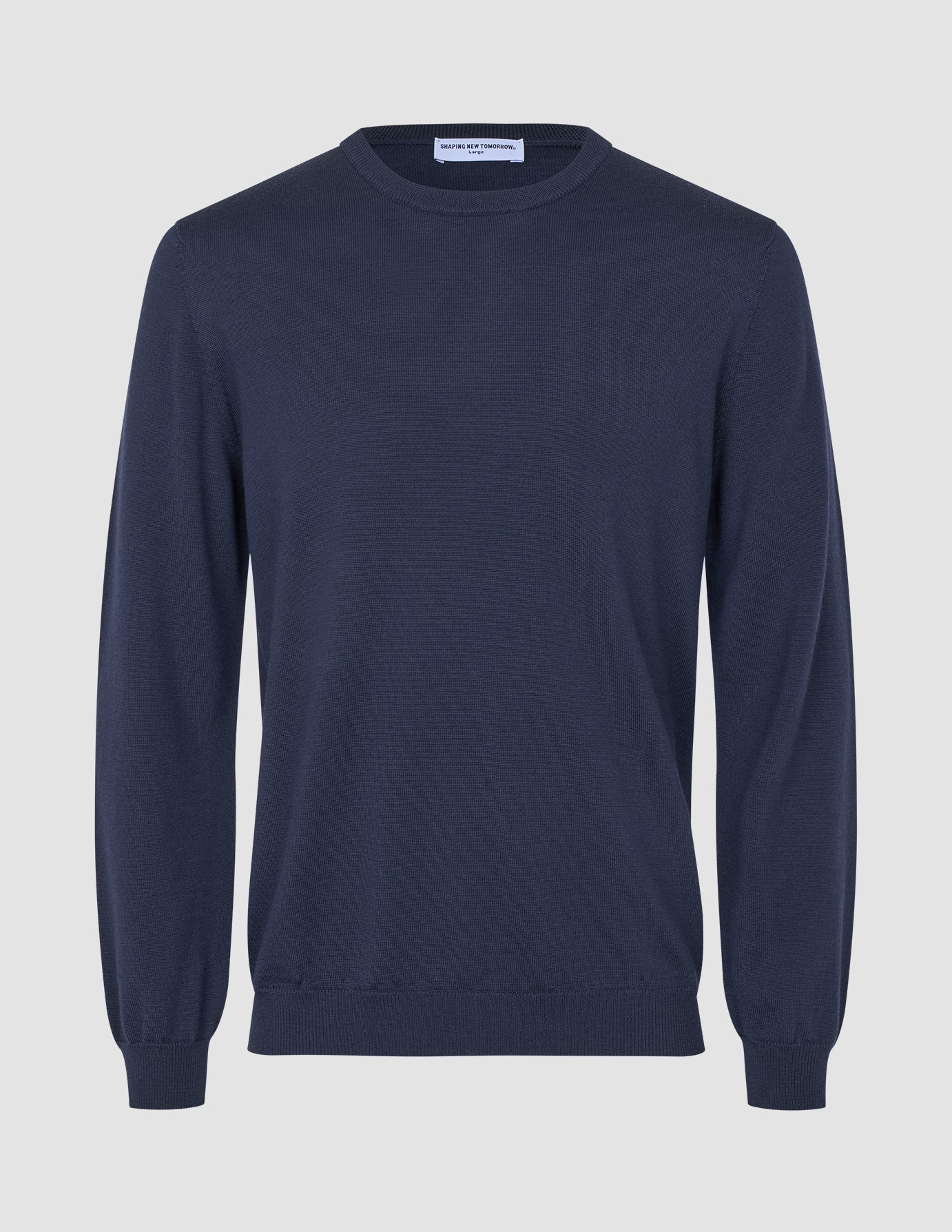Seamless Premium Merino Knit Crewneck Dark Navy