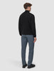 Seamless Premium Merino Knit Half Zip Black