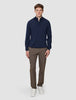 Seamless Premium Merino Knit Half Zip Dark Navy