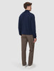 Seamless Premium Merino Knit Half Zip Dark Navy