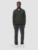 Seamless Premium Merino Knit Half Zip Green Night