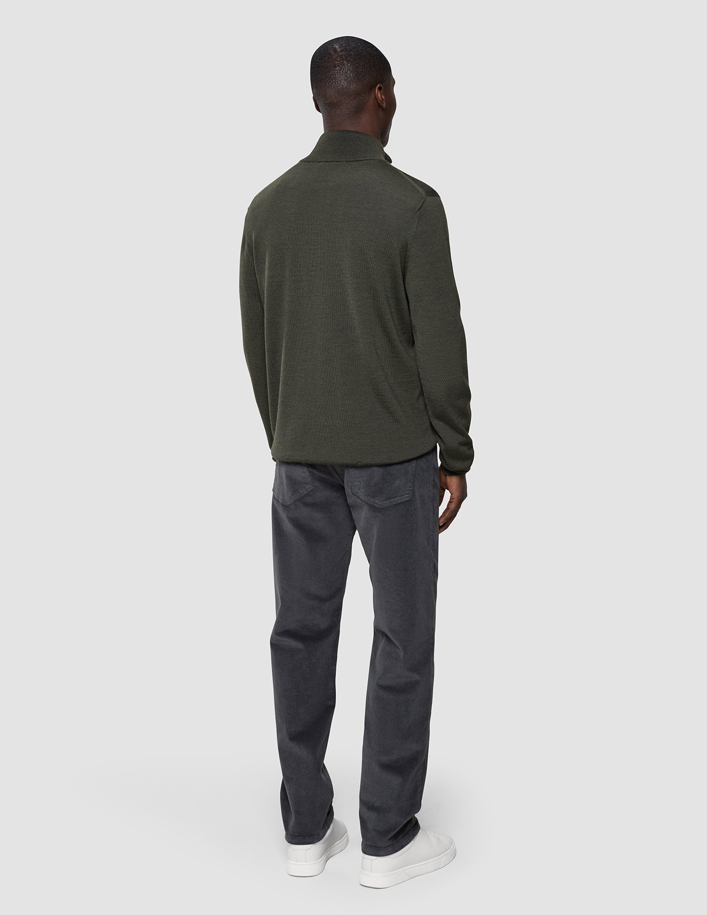 Seamless Premium Merino Knit Half Zip Green Night