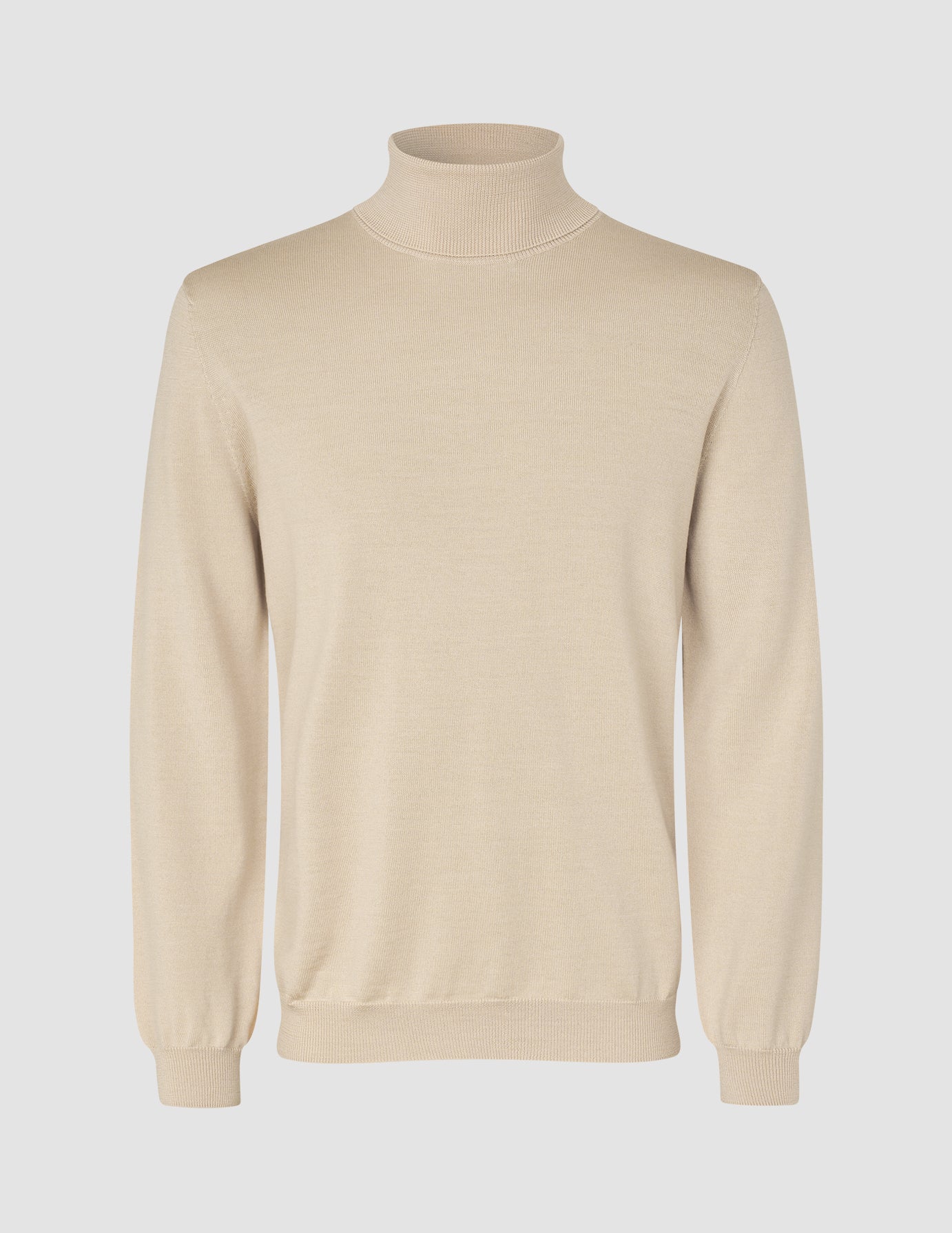 Seamless Premium Merino Knit Turtleneck Birchwood
