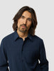 Seersucker Casual Shirt Dark Navy