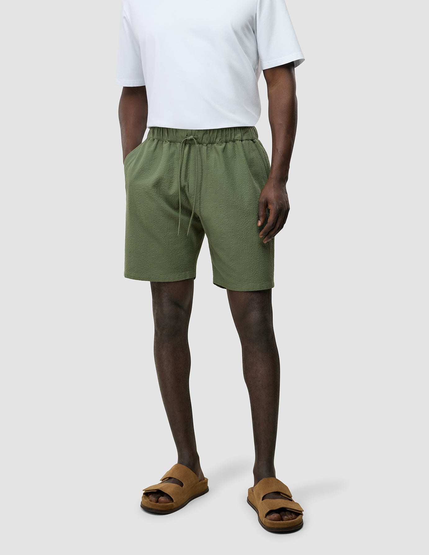 Seersucker Shorts Clover Green