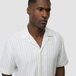 Seersucker Short Sleeve Shirt Blue Stripes